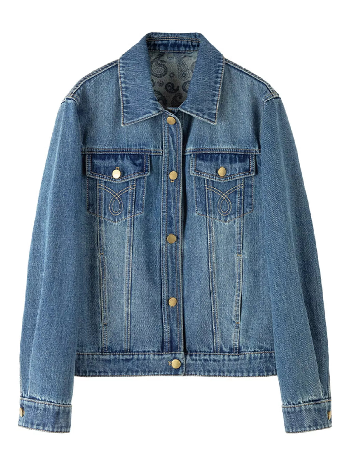 Vintage Wash Relaxed Fit Denim Jacket