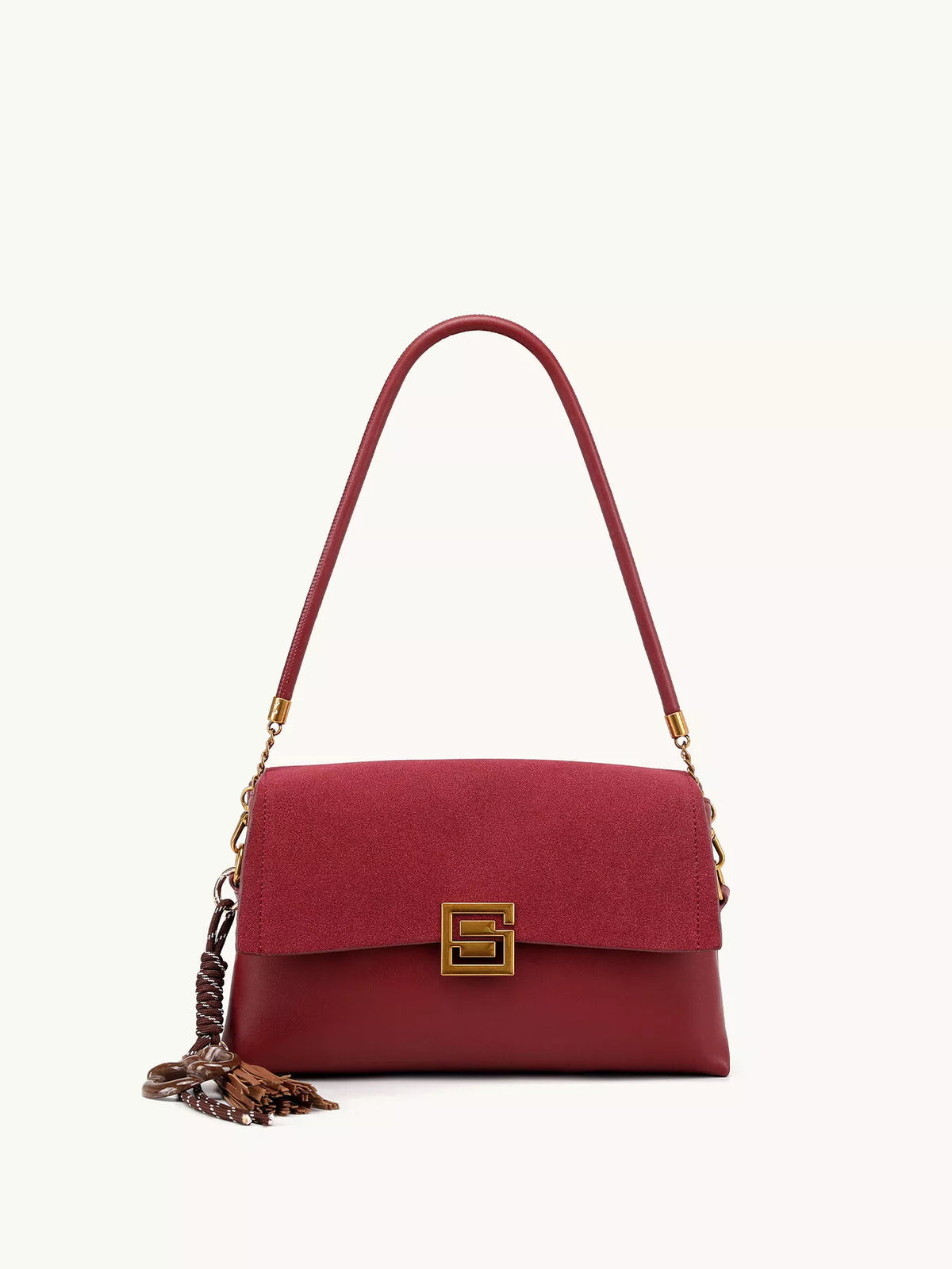 Gold-Tone Hardware Crossbody Bag