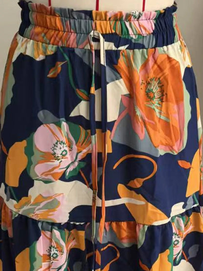 Tiered Midi Skirt
