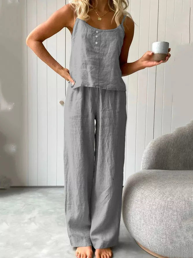 Scoop Neck Cami and Pants Set