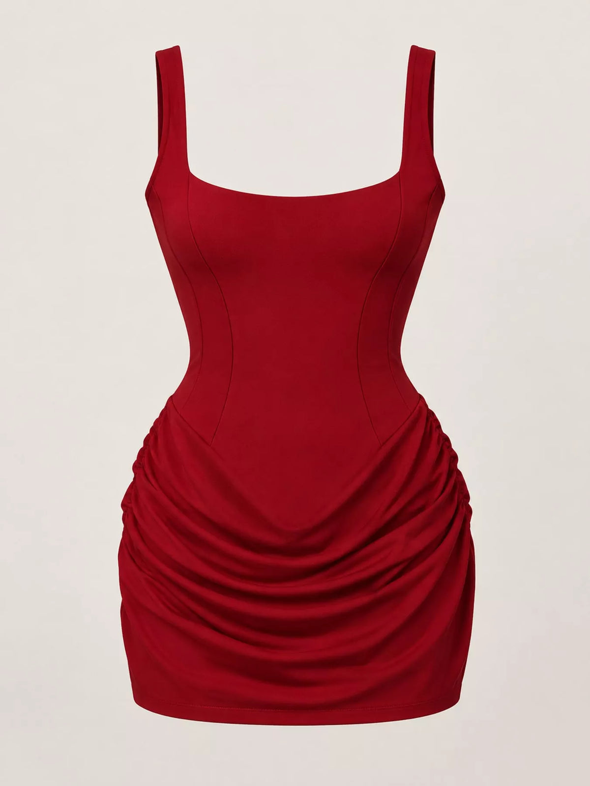 Ruched Corset-Style Mini Dress