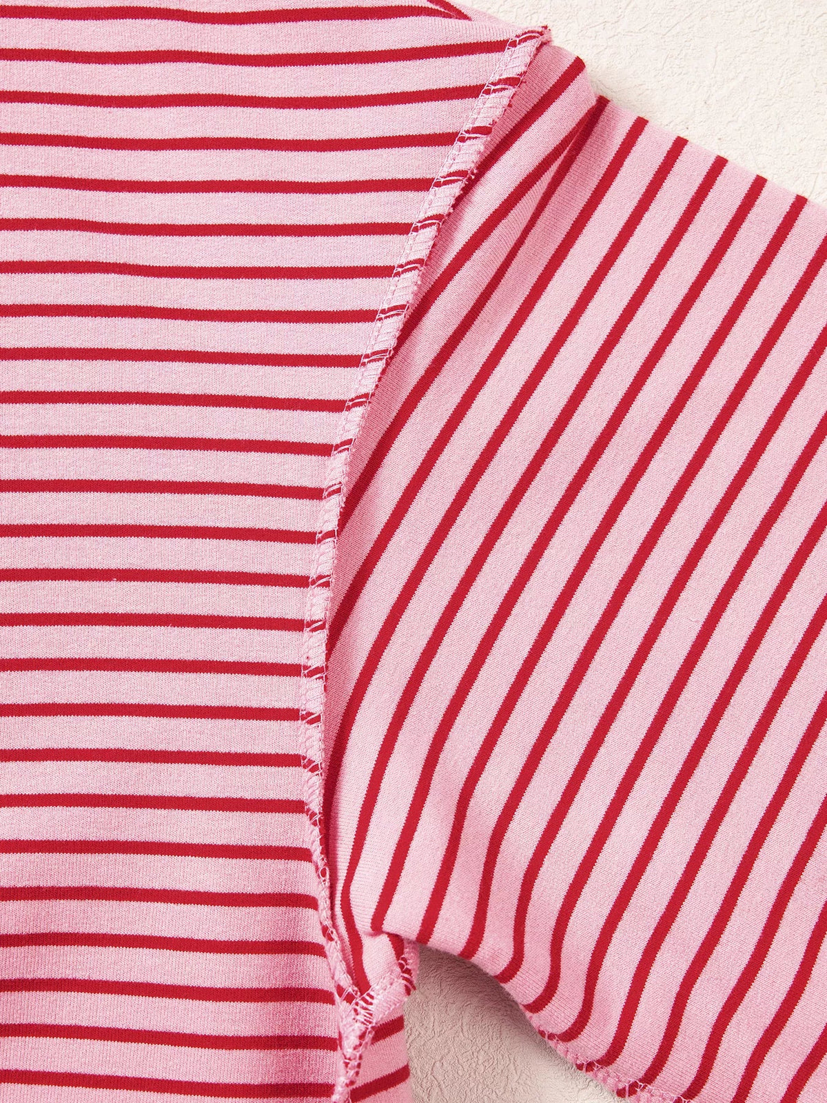Stripe Ribbed Color Block Mock Neck Oversized Sweatshirt