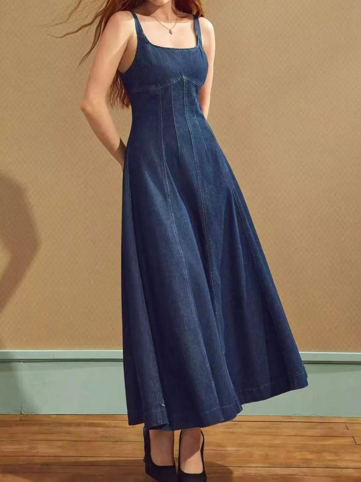 Women's Denim A-Line Dress | Diva USA Boutique