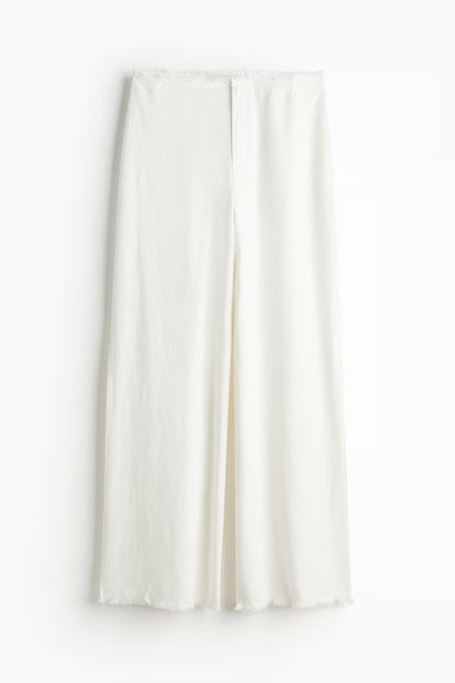 Frayed Slim Jeans White S