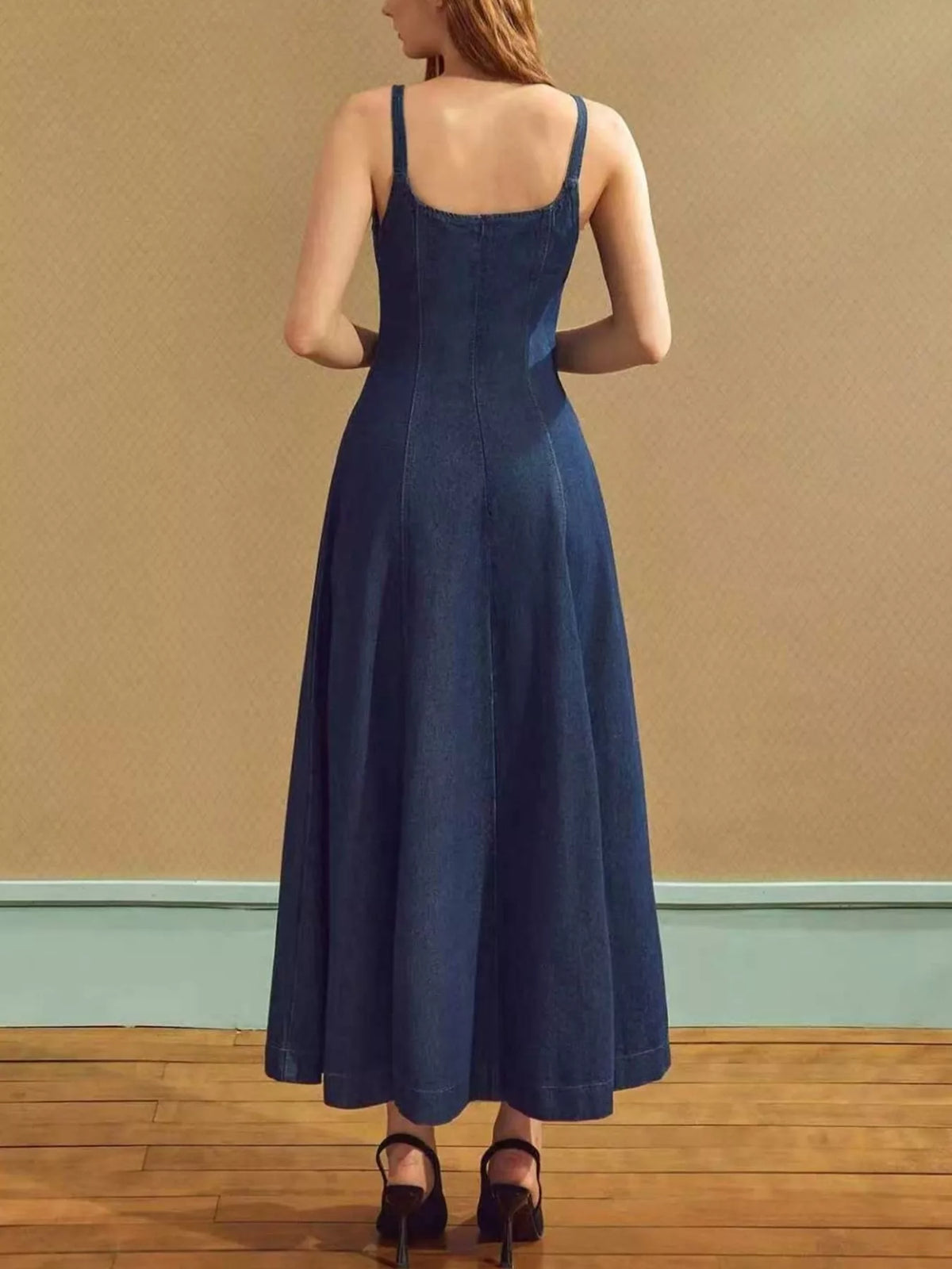 Women's Denim A-Line Dress | Diva USA Boutique