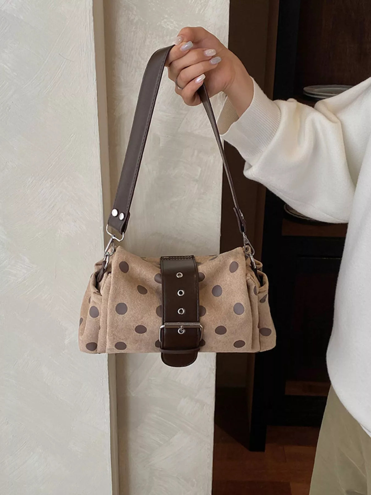Vintage Polka Dot Shoulder Bag