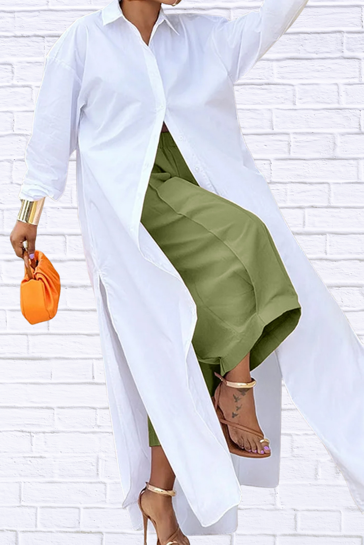 Plus Size Wide Leg Pleated Detail Cropped Pants