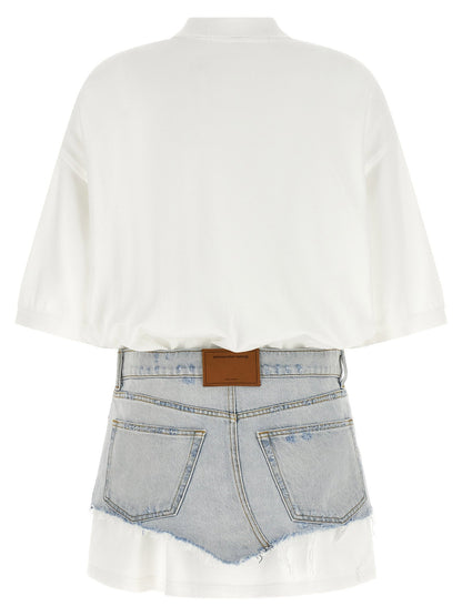 Alexander Wang Denim Skirt Polo Dress