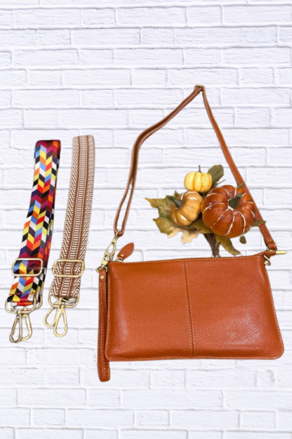 Tonya Leather Crossbody Orange One Size