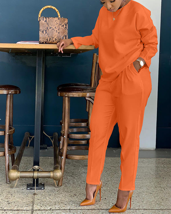 Clidress Suit Stlye T-shirt & Pant 2 Piece Set