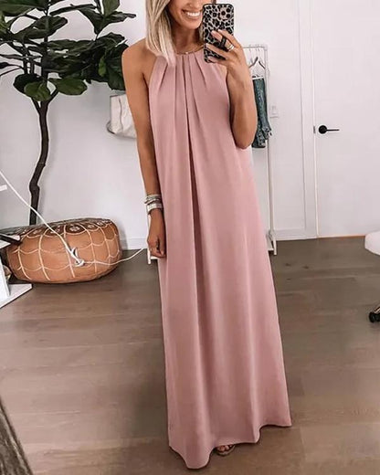 Clidress Halter Party Full Maxi Dress