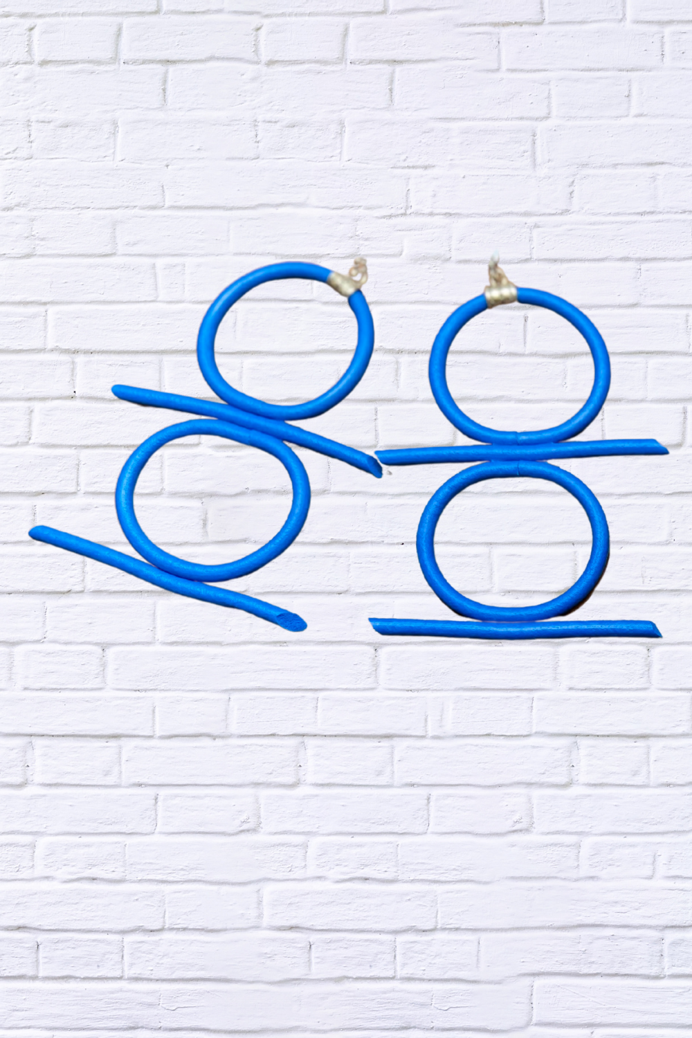 Light Weight Rubber Earrings Royal Blue