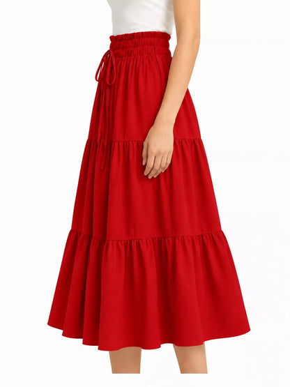 Tiered Midi Skirt