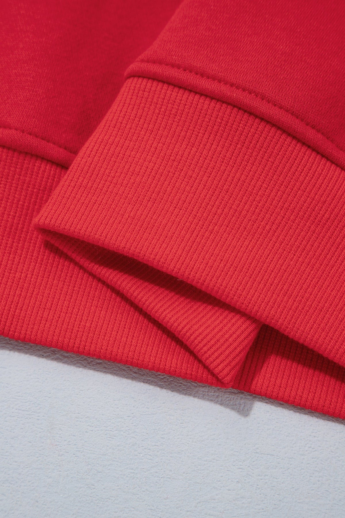Fiery Red Gingham Plaid Oversized Pullover Sweatshirt