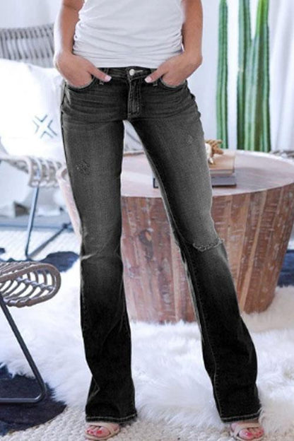 Clidress 70s Stretch Hip Hugger Jeans(S-4XL)
