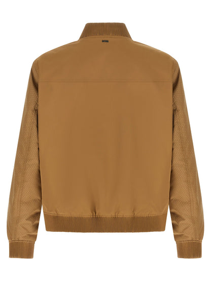 Hugo Boss Monogram Sleeve Bomber Jacket