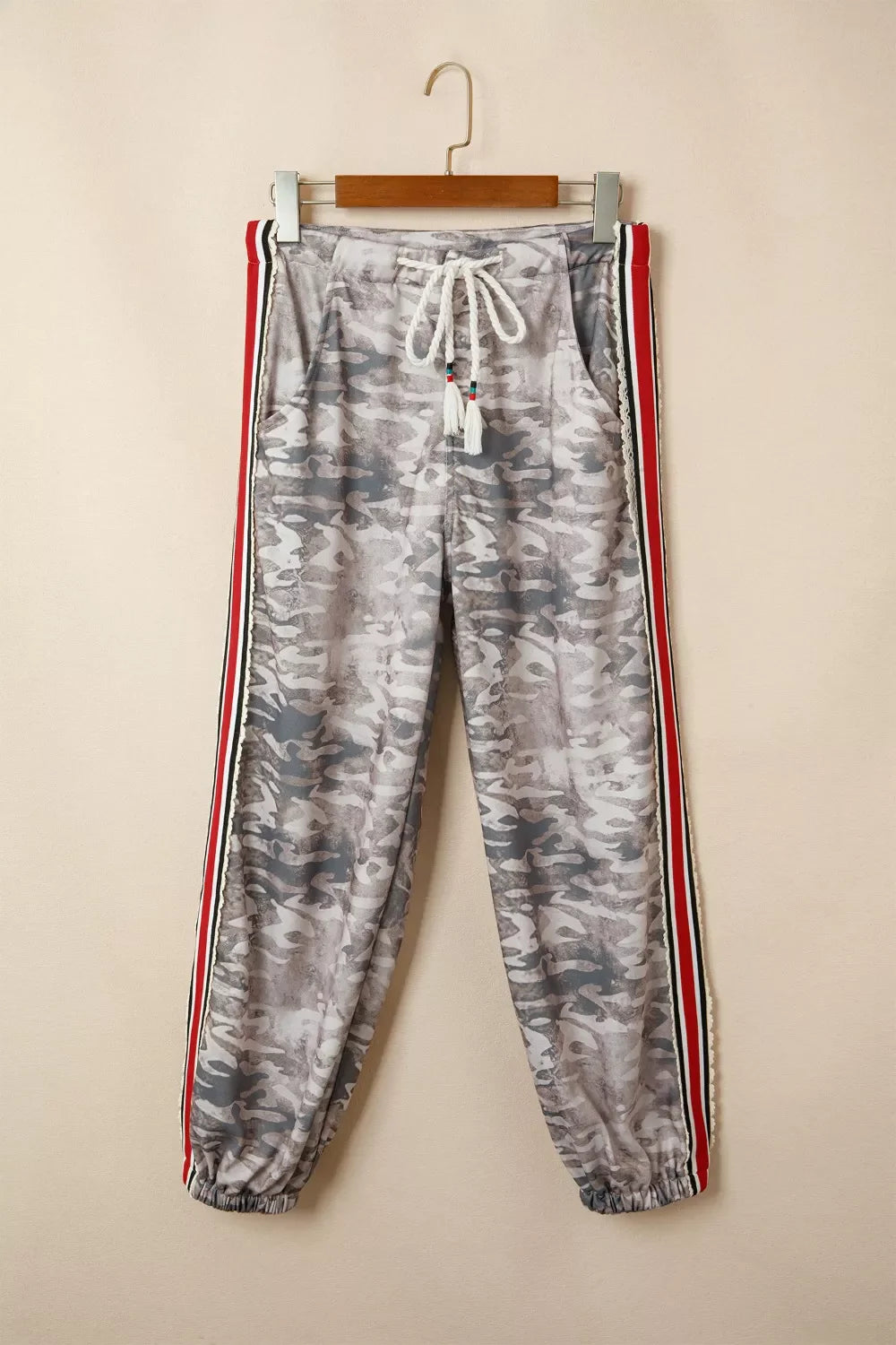 Camo Print Drawstring Waist Joggers