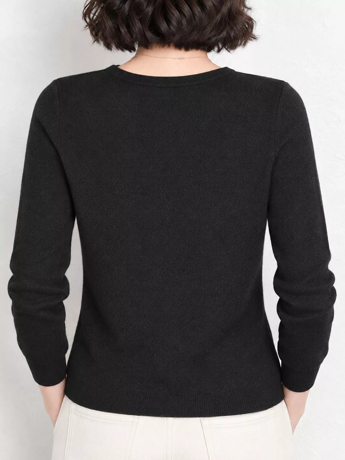 Elegant V-Neck Long Sleeve Soft Knit Top