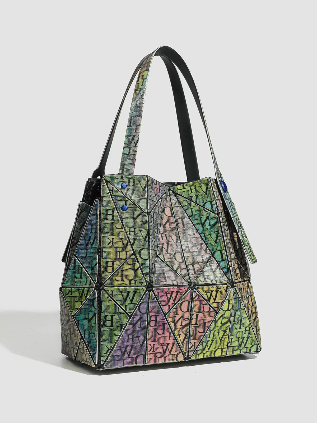 Geometric Iridescent Shoulder Bag