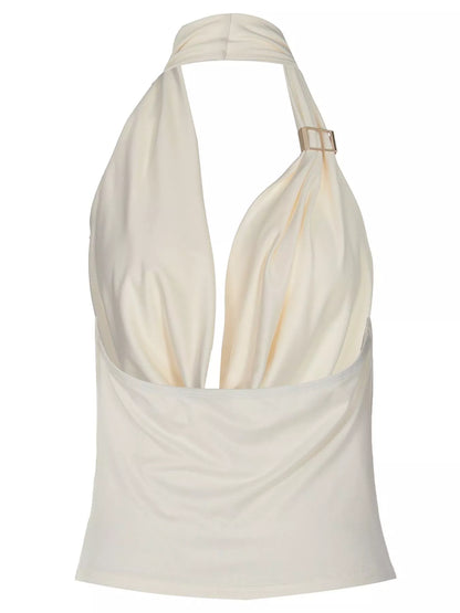 Halter Neck Ruched Tank