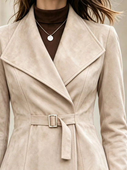 Long Sleeves Buckle Outerwear