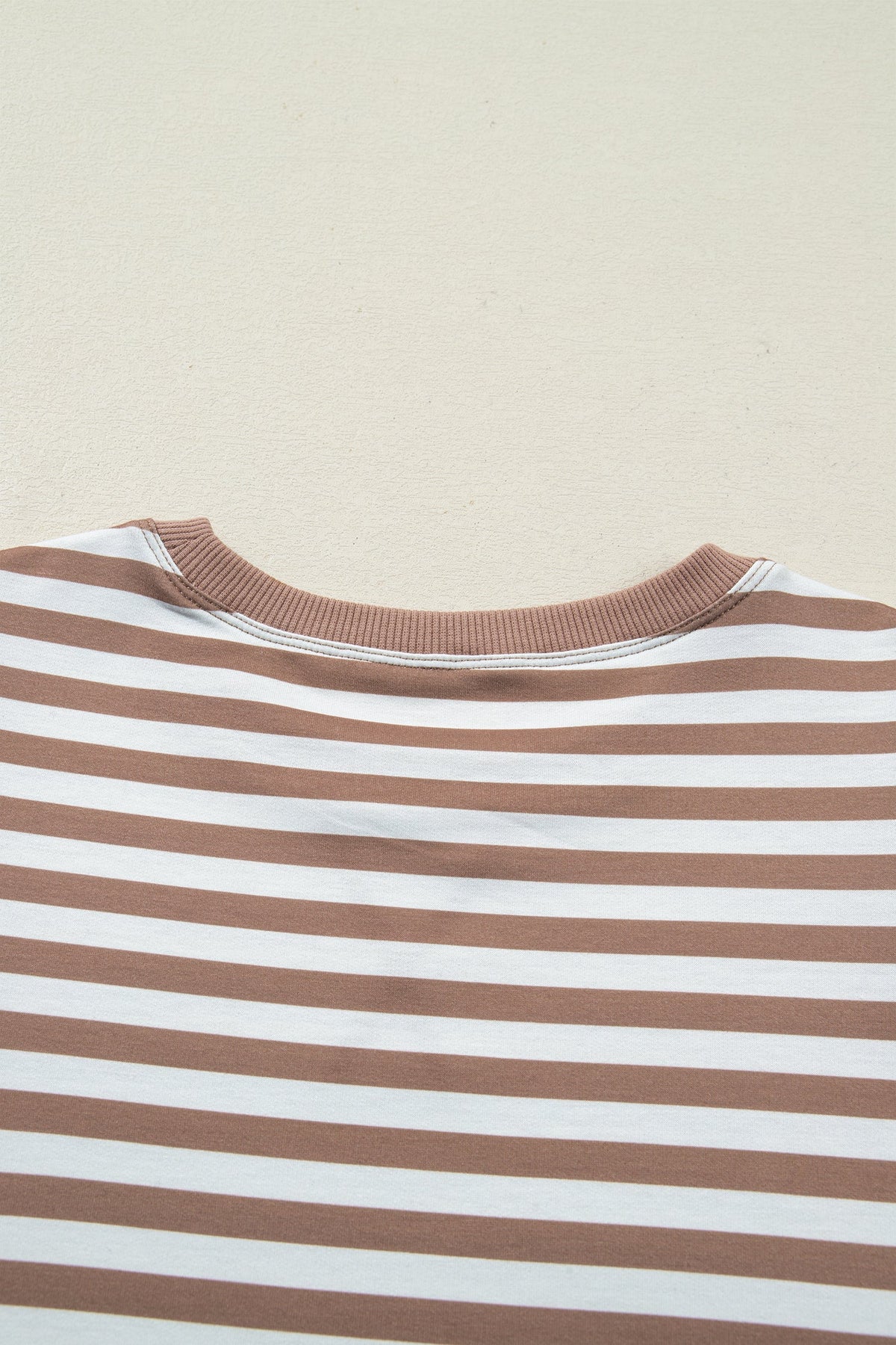 Orange Stripe Short Bubble Sleeve T Shirt