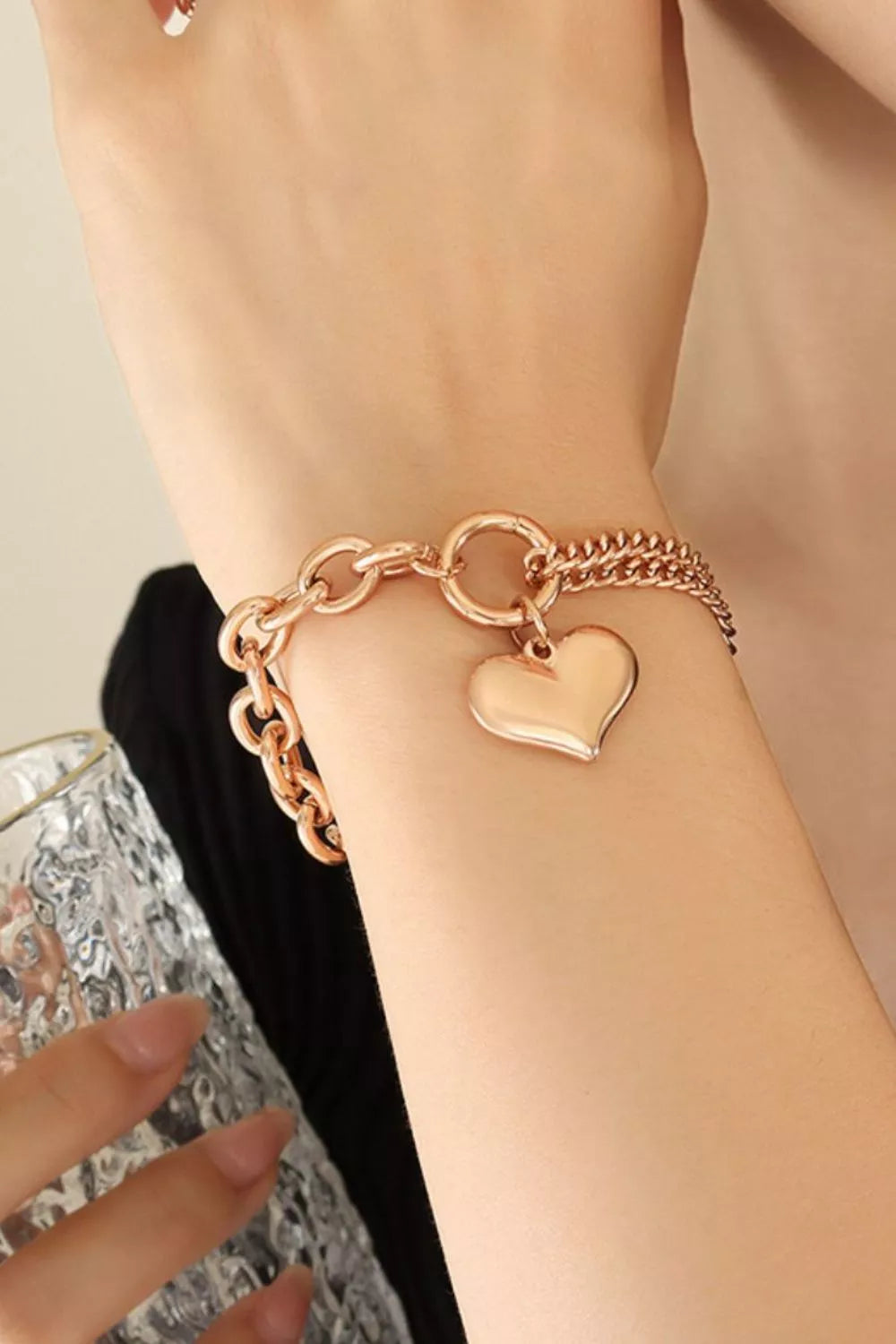 Half Chunky Chain Titanium Steel Bracelet