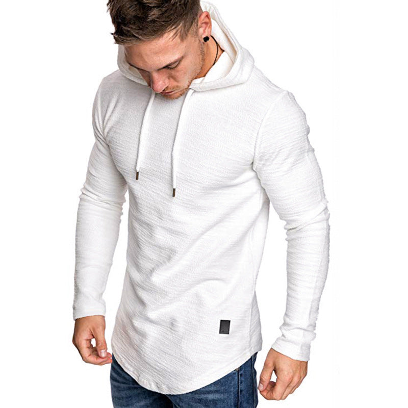 Men's Textured Solid Color High Quality Pullover Hoodies