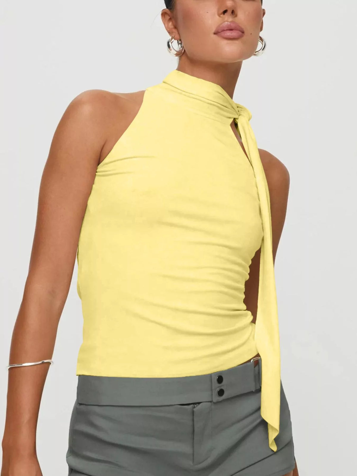 Halter Neck Ruched Top