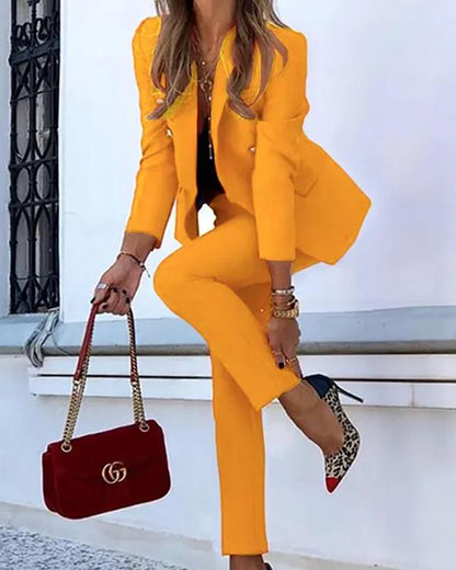 Clidress Double Breasted Suit Set