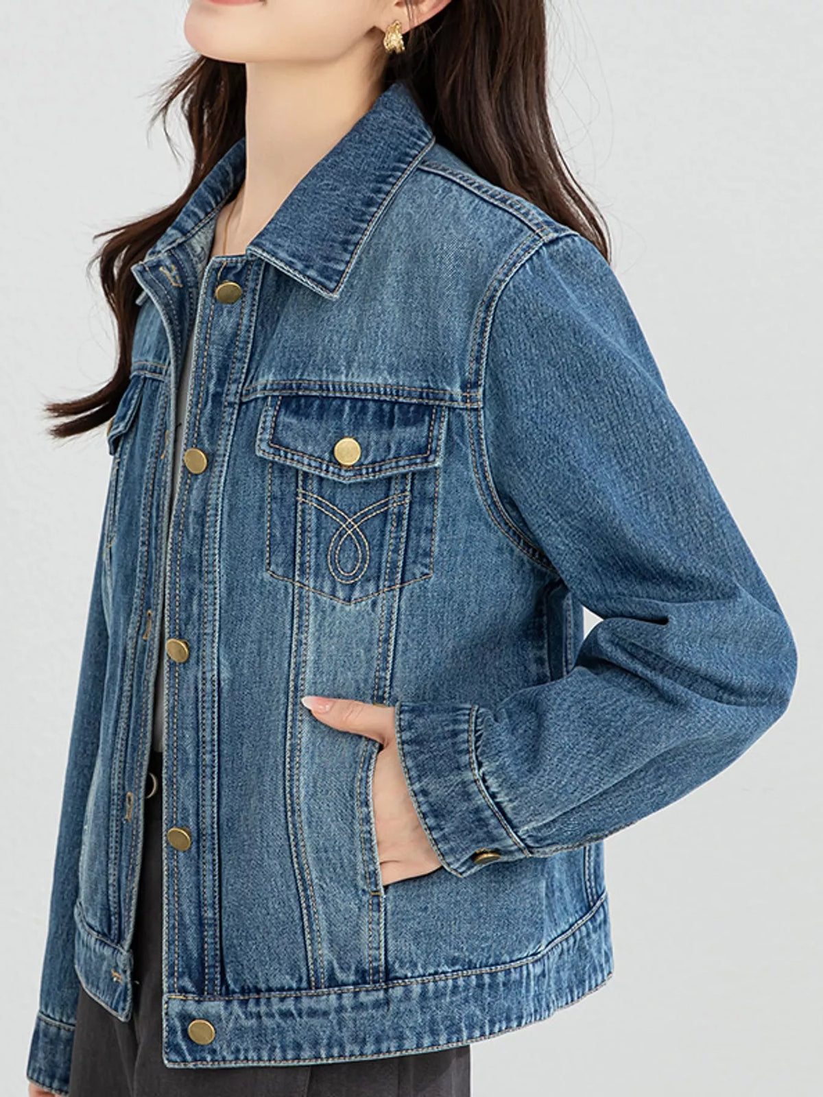 Vintage Wash Relaxed Fit Denim Jacket