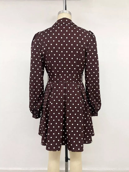 Hedvika's Polka Dot Long Sleeve Shirt Dress