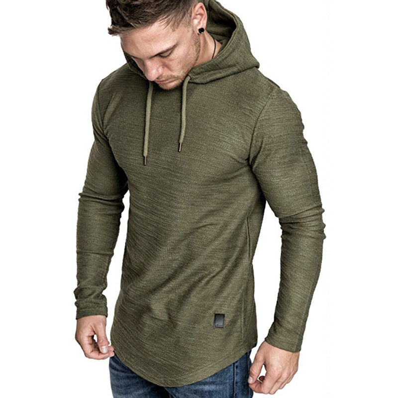 Men's Textured Solid Color High Quality Pullover Hoodies
