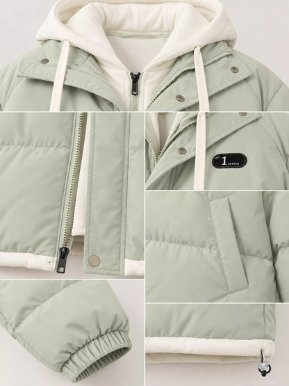 Zip Up Hooded Puffer Outerwear