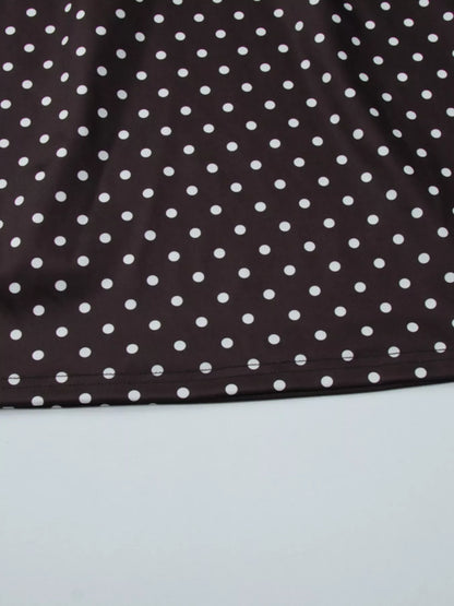 Polka Dot Cut-Out Front Mini Dress