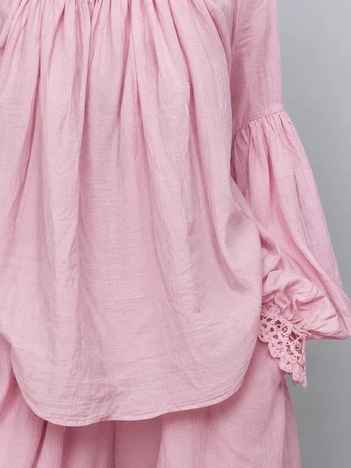 Full Size Lace Mock Neck Long Sleeve Blouse Plus Size