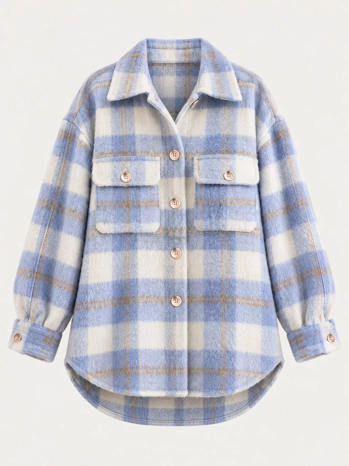 Plaid Button-Down Jacket