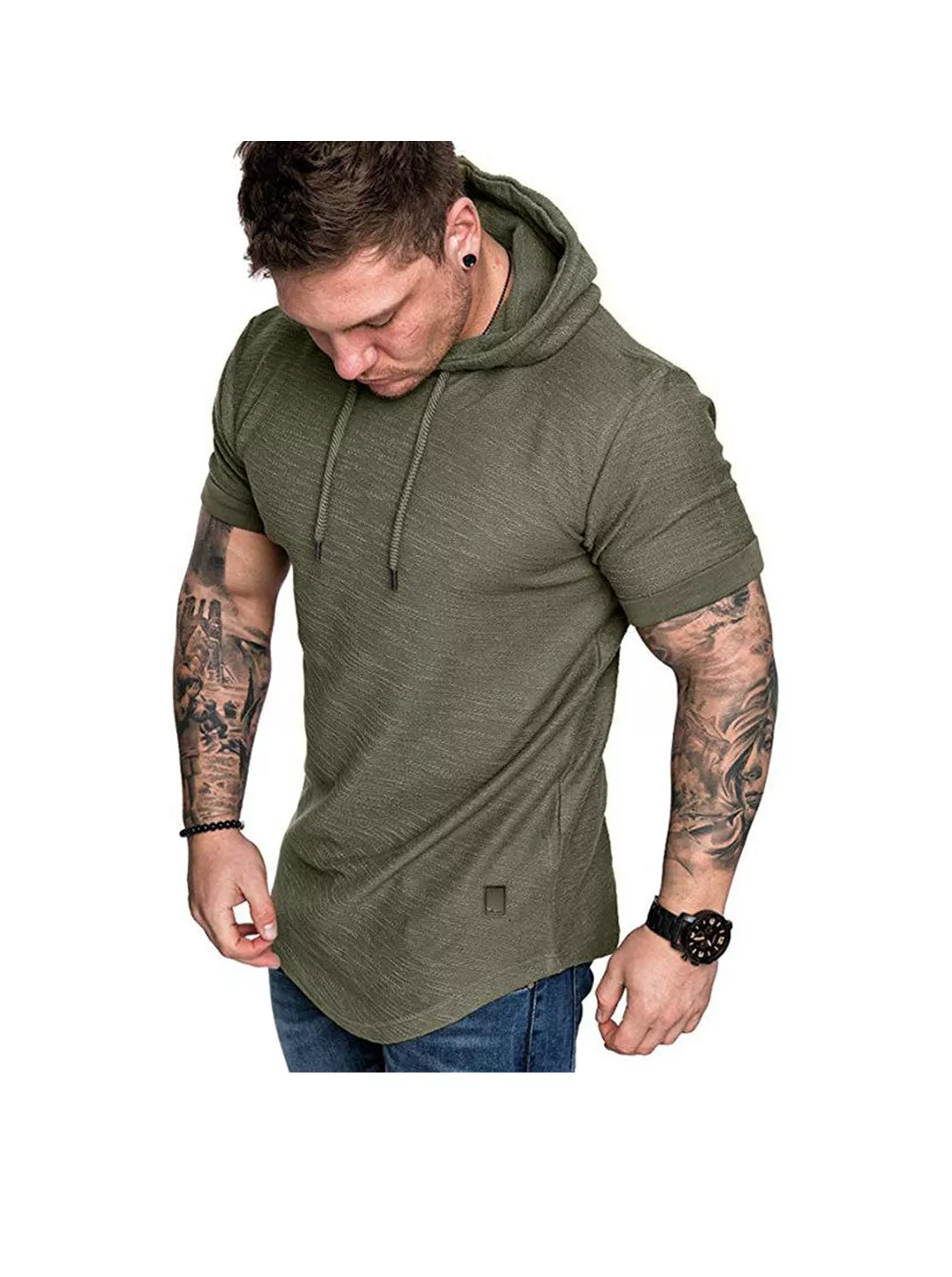 Men's Textured Solid Color High Quality Pullover Hoodies