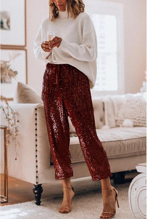 Clidress Sequin Jogging Party Pants(SALE)