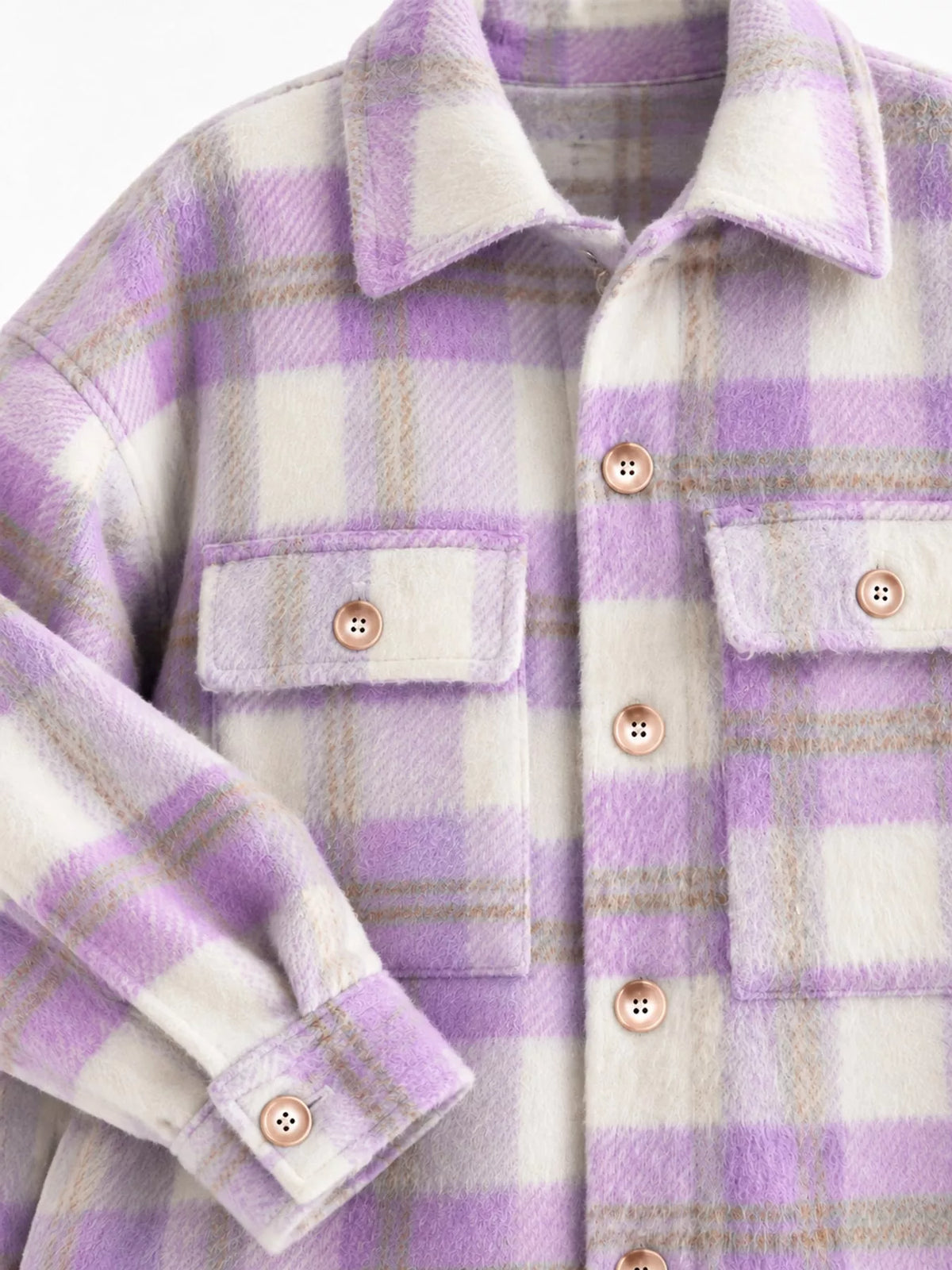 Plaid Button-Down Jacket