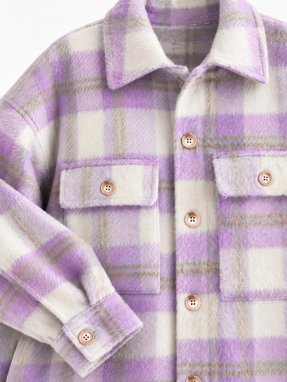 Plaid Button-Down Jacket