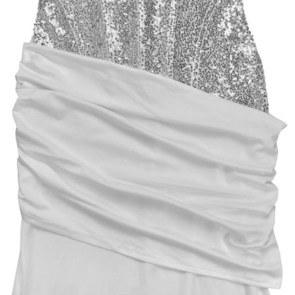 Sequin Halter Neck Maxi Dress