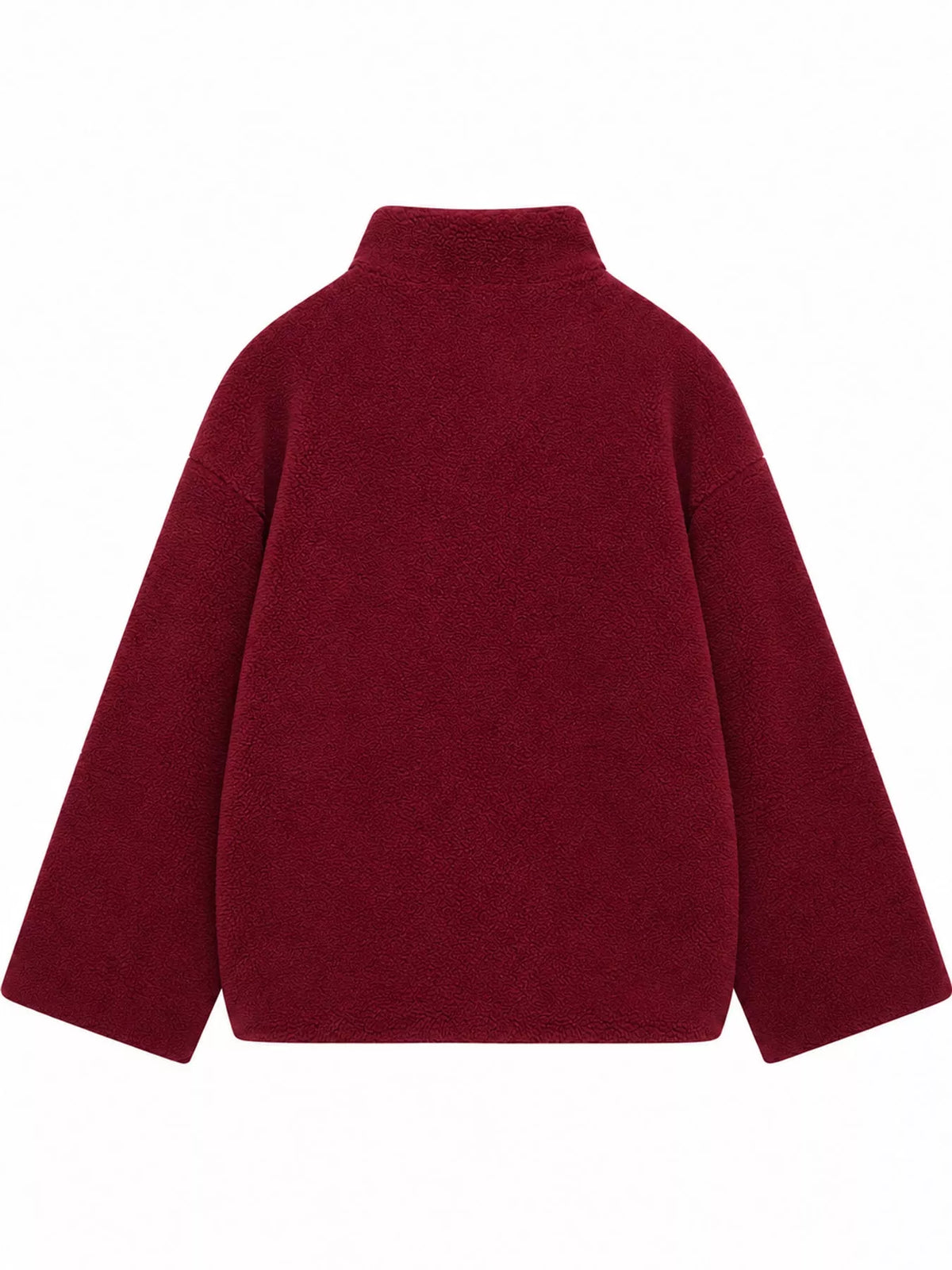 Oversized Cozy Sherpa Fleece Zip-Up Jacket