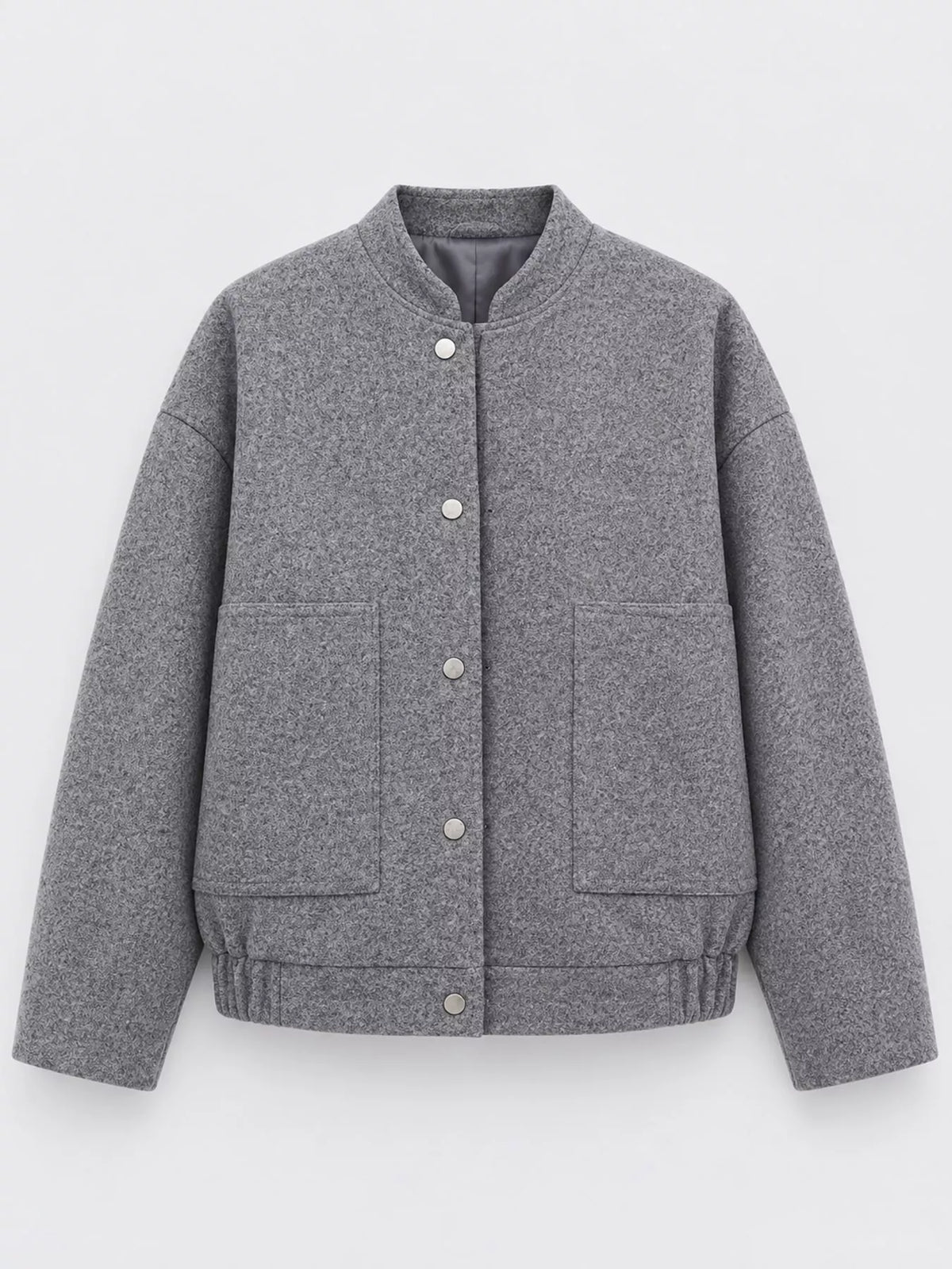 Snap-Button Bomber Jacket