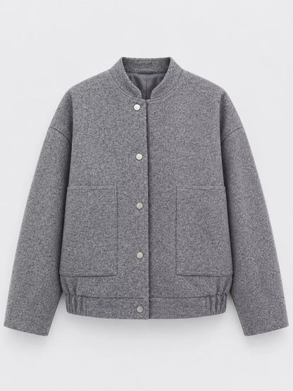 Snap-Button Bomber Jacket