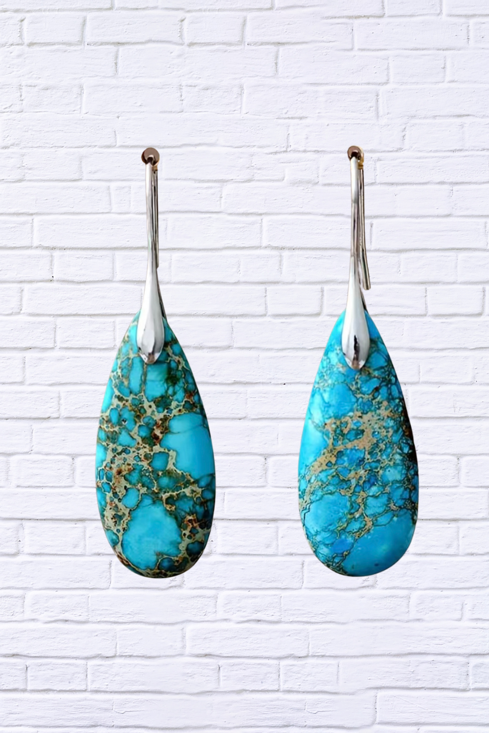 Exquisite Water Drop Dangle Earrings Greek Turquiose