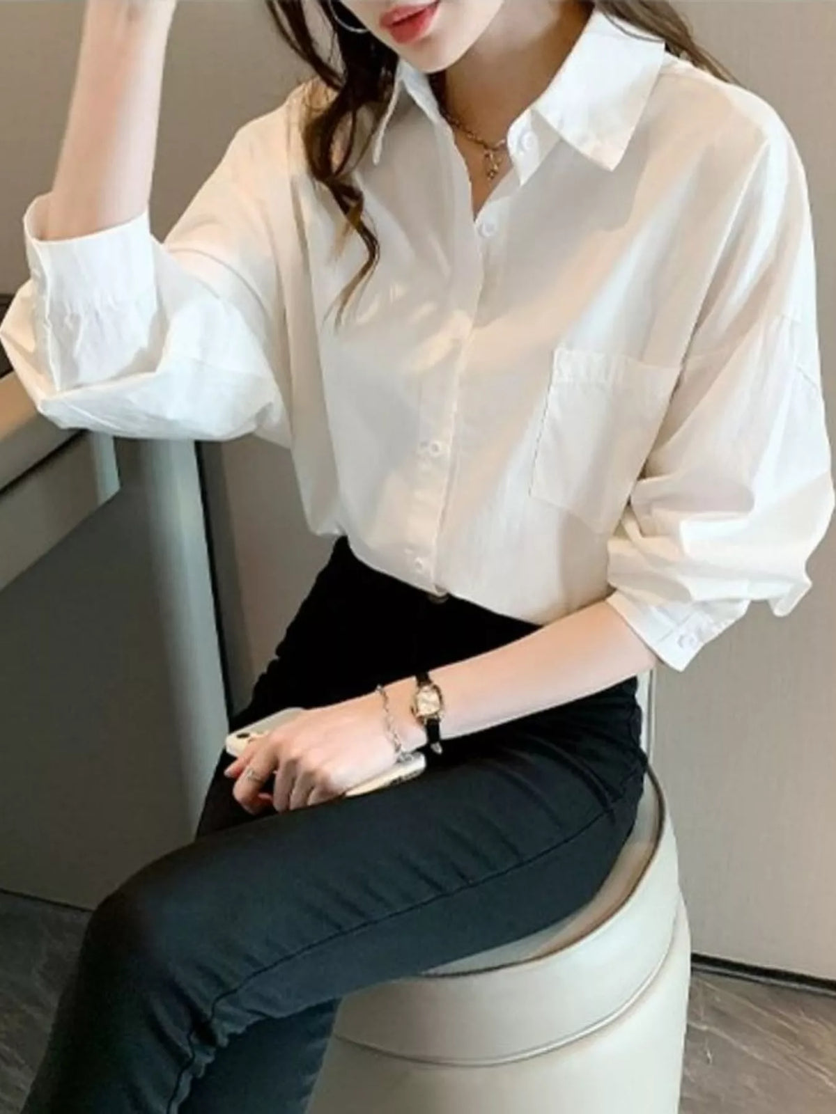 Classic Button-Down Long Sleeve Shirt