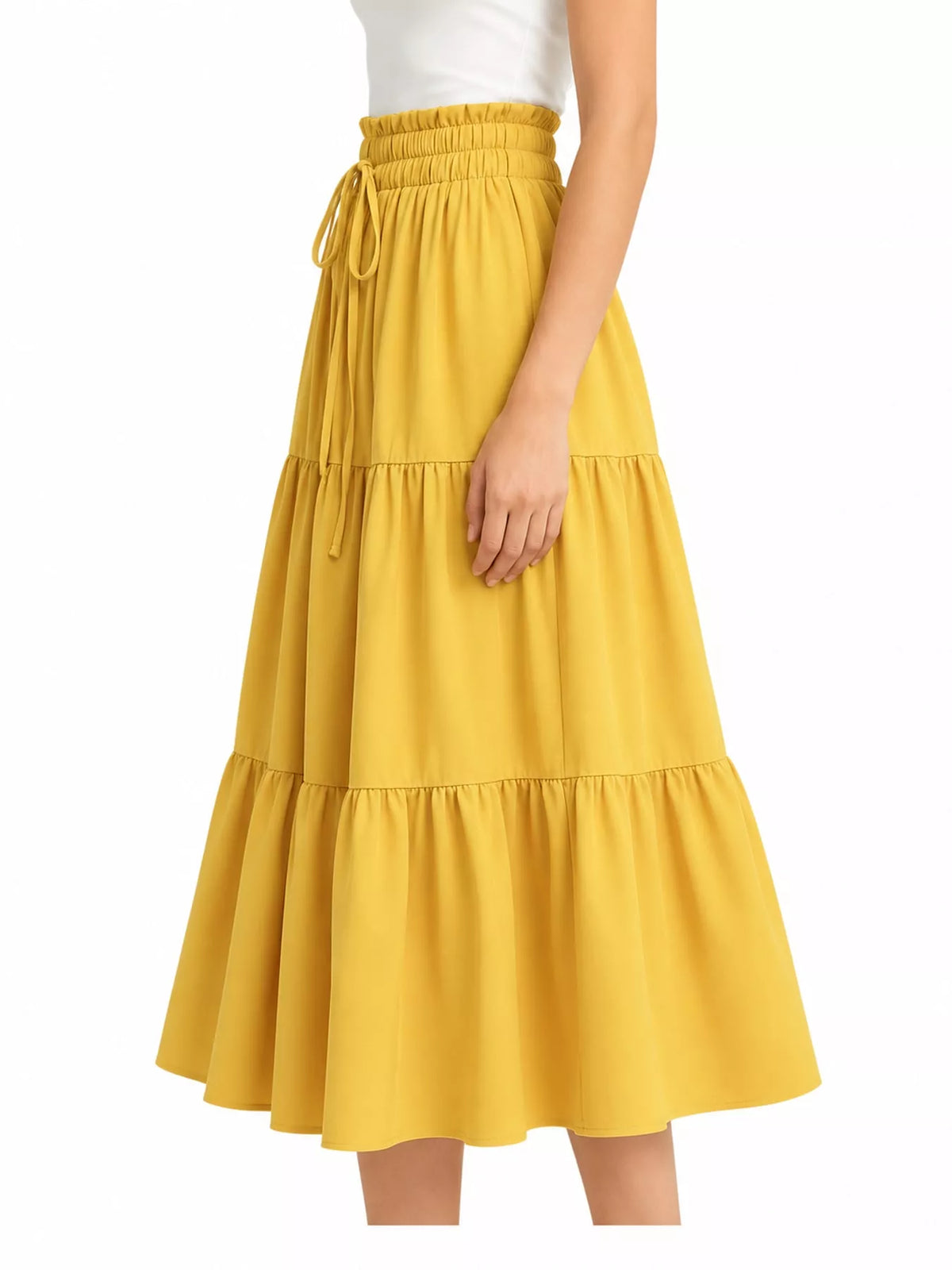 Tiered Midi Skirt