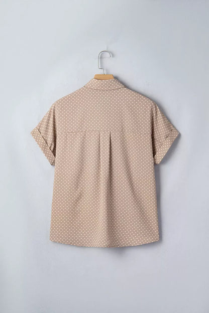 Polka Dot Print Short Sleeve Shirt