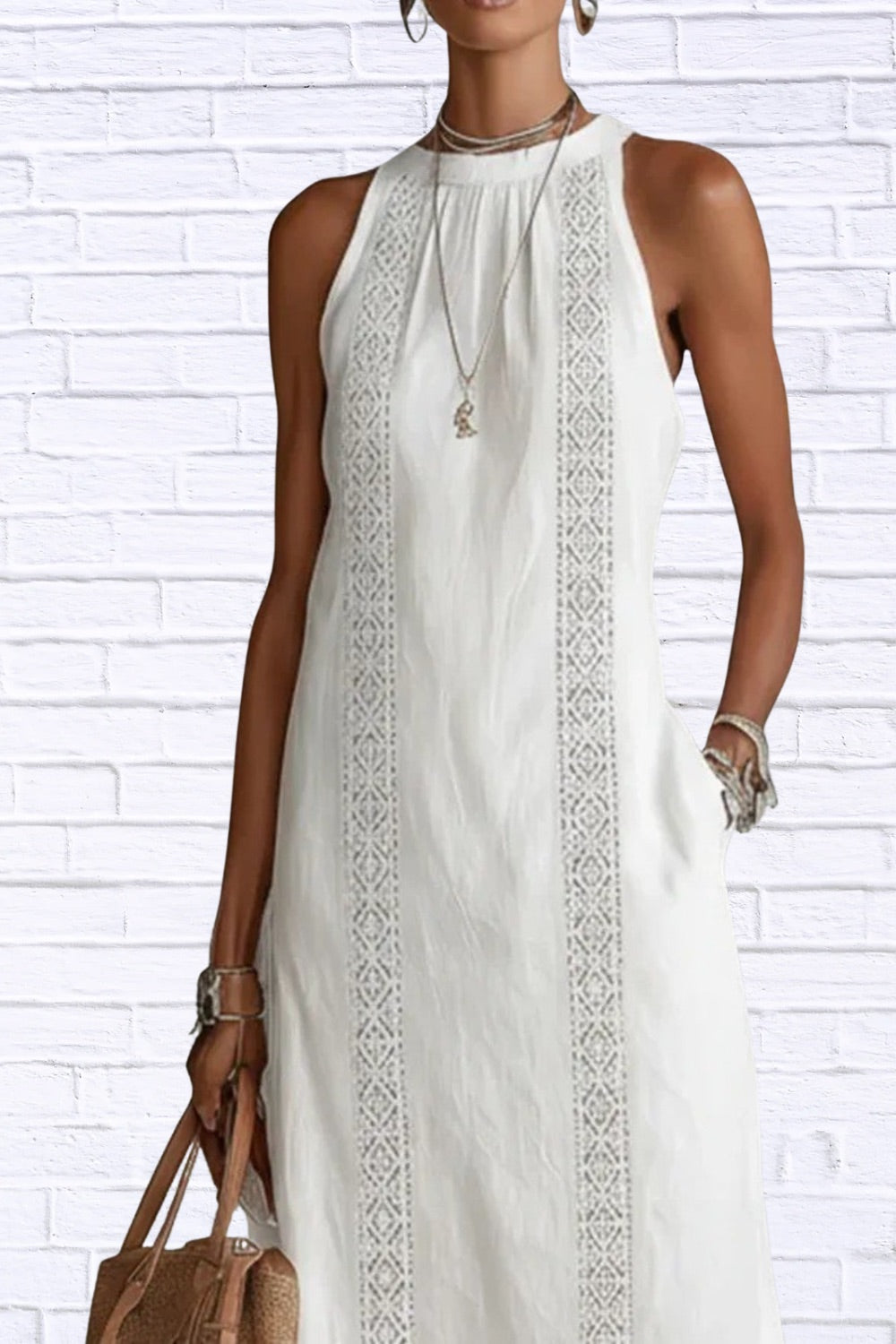 Sleeveless Side Slit Midi Dress | Elegant Women’s Style